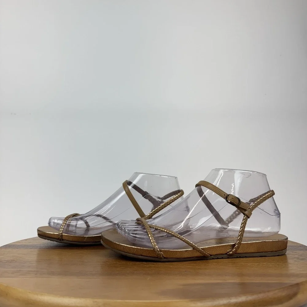 New Womens Pedro Garcia Metallic Braided Slingback Wedge Sandals Size EU 37 NWOB - Picture 2 of 9